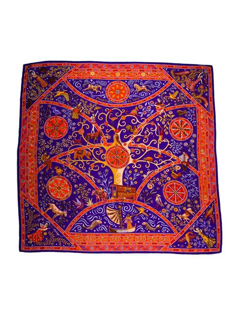 hermes peuple du vent scarf|HERMES blue cashmere silk PEUPLE DU VENT 140 Scarf Bleu .